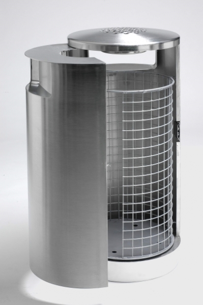 Abfalleimer CITY 110 Liter aus Edelstahl